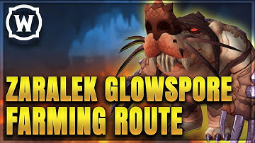WoW Dragonflight: Zaralek Glowspore Farming Route -  Import String Guide