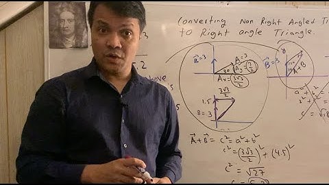 #46 | Vector Addition by Converting Non Right Angled Triangle to Right Angle  Triangle