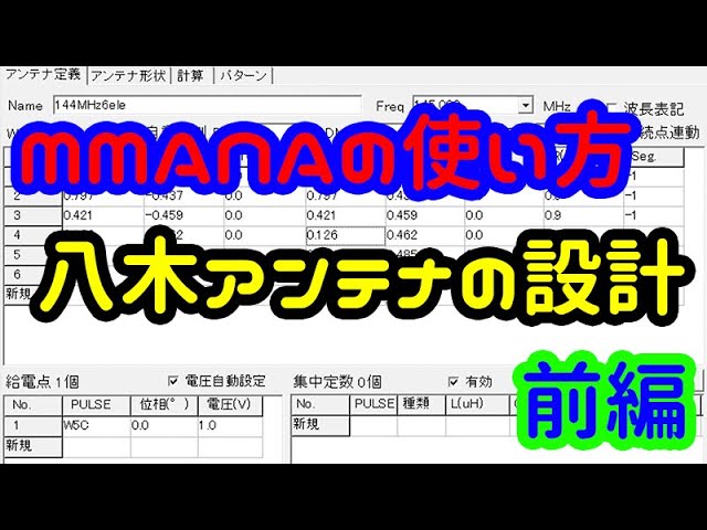 Mmanaの使い方を八木アンテナの設計で解説 できるかな 前編 Youtube