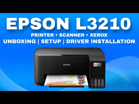 video EPSON L3210 PRINTER | Unboxing | Setup | Printer Driver Installation