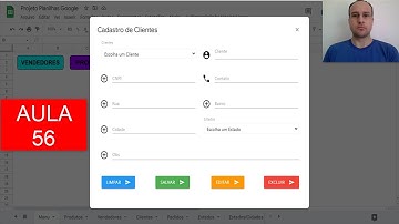 Concluindo Script Botão Salvar do Formulário de Cadastro de Clientes - Planilhas Google - Aula 56