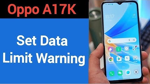 how to set data limit warning,Oppo A17k me data limit kaise set karen