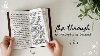 a flip through my handwriting journal // handwriting tips + q &amp; a