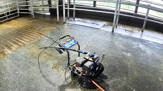 3500 PSi Bilt Hard Pressure Washer Review. Washing the milking parlor