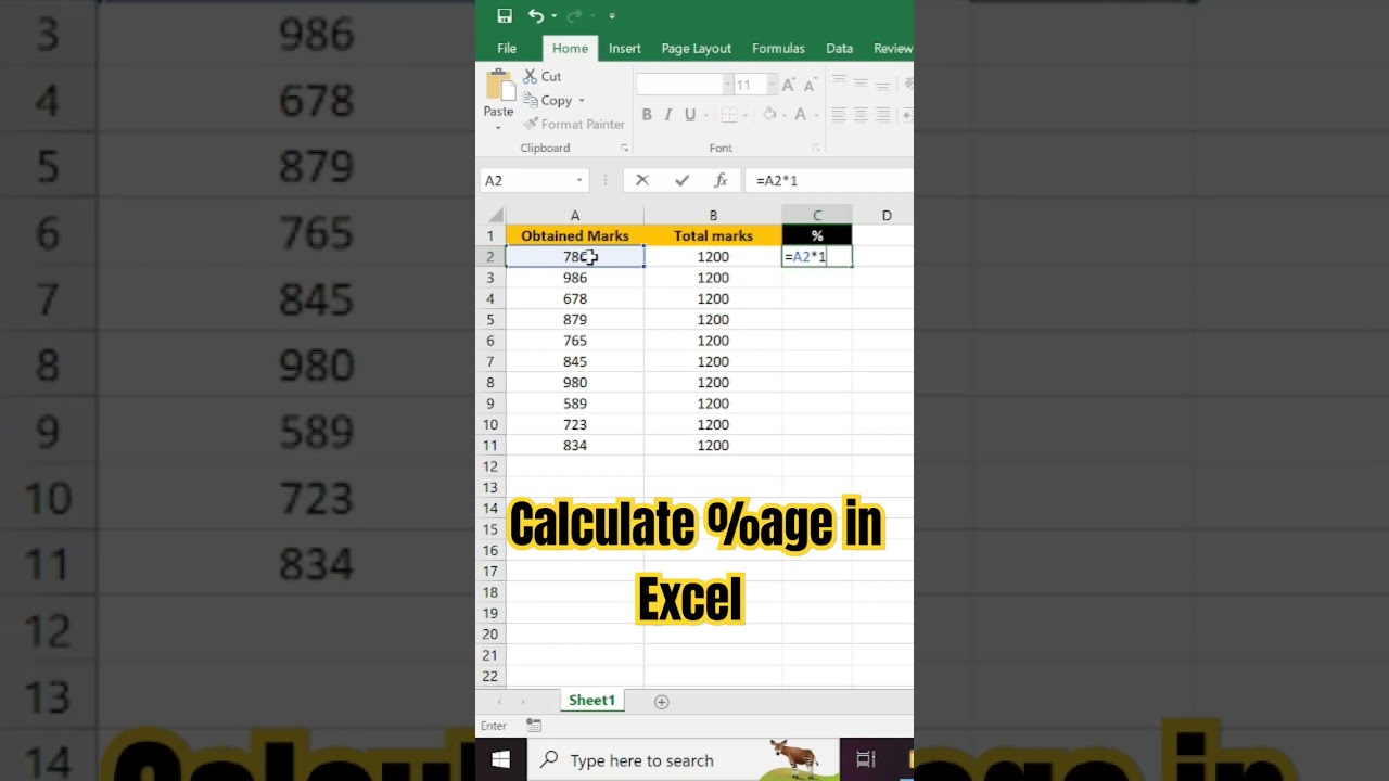 How To Calculate Percentage In Excel Formula