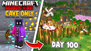 I Survived 100 Days in a Cave Only World in Minecraft Hardcore