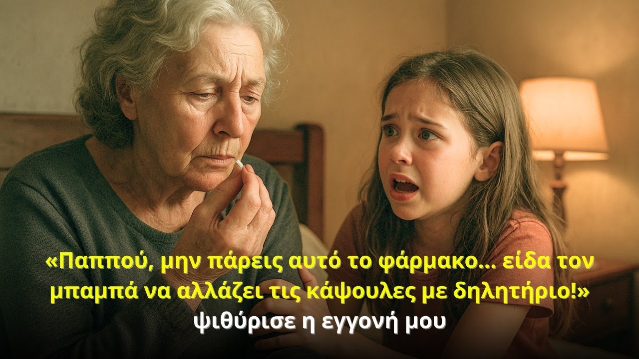 «Παππού, μην πάρεις το φάρμακο… είδα τον μπαμπά να αλλάζει τις κάψουλες!» ψιθύρισε η εγγονή μου