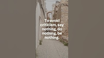 How can we avoid criticism? #wisdom #quote #motivation #aristotle #philosophy #quoteoftheday