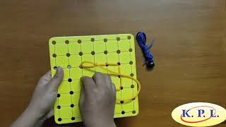 Pre Learning TLM - KPL Lacing Board Square and Lacing Shapes Kit for Pre Nursery/Nursery/Prep I NEP