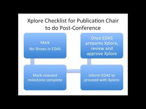 EDAS Tutorial: post conference Xplore submission