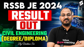 📢RSSB JE Result 2025 Out | RSSB JE Civil Degree & Diploma Result Out | RSSB JE Cut Off | Vaibhav Sir