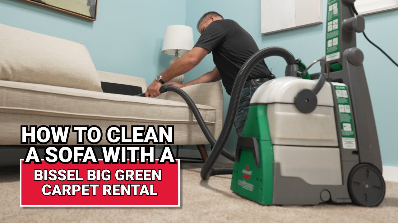 How To Clean A Sofa With A Bissell Big Green Carpet Rental - Ace