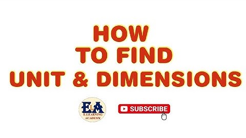 HOW TO FIND UNIT AND DIMENSION FROM PHYSICAL QUANTITIES | CLASS-11 | By Ravi Yadav