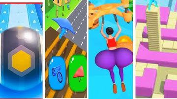 Action Balls vs Shape Shifting vs Twerk Race vs Stacky Dash I Satisfying Mobile Game