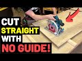 How To CUT STRAIGHT With NO GUIDE! Freehand CIRCULAR SAW CUTTING...Pro Tips, Tricks and Secrets!