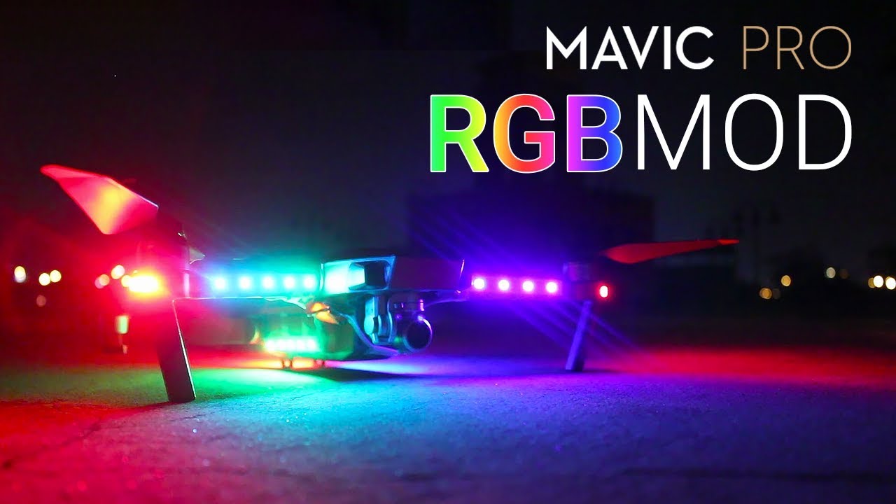 แต่งโดรน DJI Mavic ด้วยไฟ LED RGB 16.8 ล้านสี