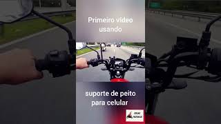 Testando o novo suporte de peito para celular. Tmj família!