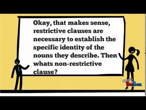 Vidéo: Que sont les clauses non restrictives ?