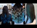 Amazing and elegant hair highlighting colour that is dark blue, green,sky blue 2020 /Trendy one A
