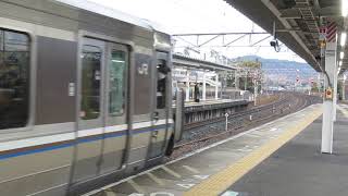 JR西日本 223系1000番台 W3編成 普通 野洲行き 膳所駅  南草津駅  20190307