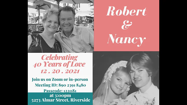Robert & Nancy Chadwick 40th Wedding Anniversary
