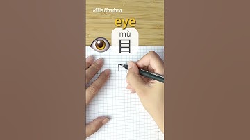 Learn Chinese Character⎮Mu: EYE⎮Handwriting⎮Chinese Hanzi⎮Write Chinese⎮Millie Mandarin