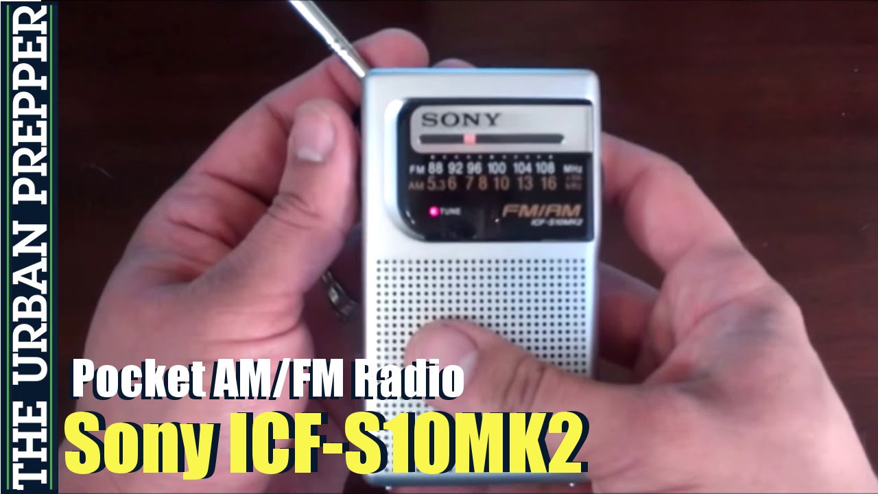 Sony Fm/Am Pocket Radio Silver ICF-S10MK2