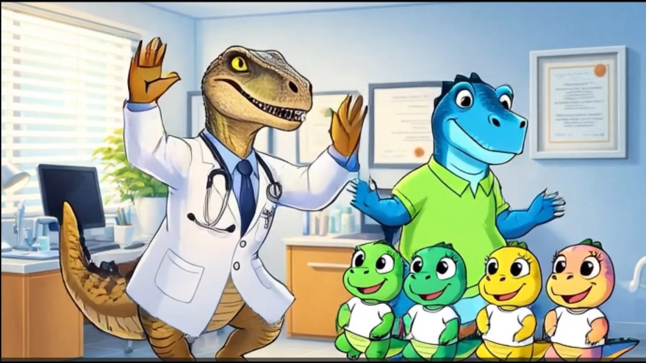 Doctor Raptor Canción del Doctor Raptor 🦖🚑 | Ambulancia y Hospital | Hábitos ...