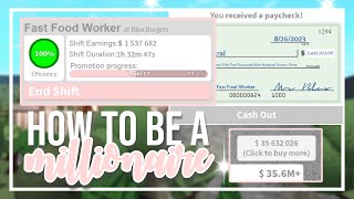 How To Be a MILLIONAIRE Fast in Bloxburg (Roblox)