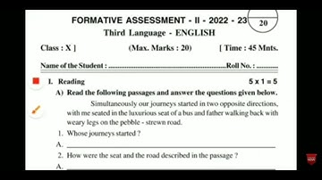 9th class  fa2 english question paper📄 2022 2023 #english question paper📄