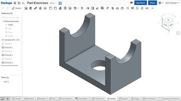 Learn Onshape - Project 2 - Saddle Bracket