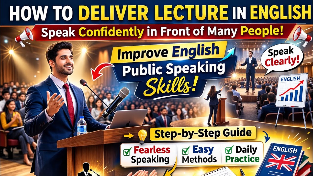How to Deliver a Lecture in English | Speak Confidently in Public - YouTube