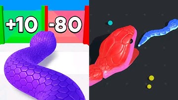 Snake Run Race VS Snake Clash MAX LEVELS UNLOCKED Gameplay Android,ios