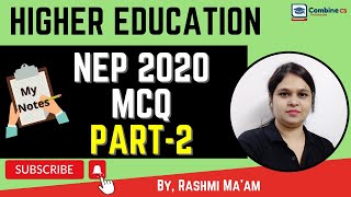 NEP MCQ on SCHOOL EDUCATION | NEP 2020 | 5+3+3+4 नई शिक्षा नीति | NTA UGC NET  | Rashmi Ma'am