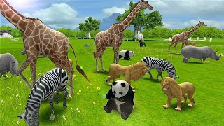 gorilla, tiger, lion, elephant, Bear, wild animals, 3d animals, fountain, Panda, Zebra @Atime111
