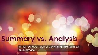 Summary v Analysis