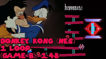 Donkey Kong (NES) Loop 1 (Game B) Speedrun: 1:48