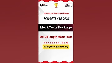 Mock Tests Package For GATE CSE 2024 | GO Classes + GateOverFlow #gate2024 #gatecse #goclasses