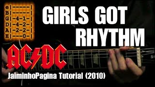 "Girls Got Rhythm" Guitar Lesson (AC/DC) Original JaiminhoPagina Series (2010)