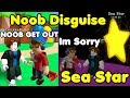 Noob Disguise With Sea Star Secret Pet! Everyone Shocked! Trolling - Bubble Gum Simulator