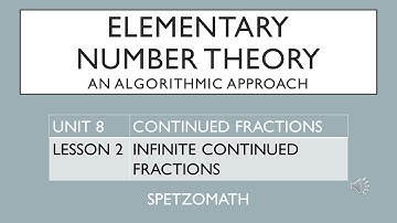 08-02 Regular Continued Fractions of Irrational Numbers