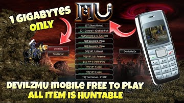 Free To Play DevilzMU Mobile 1 Gigabytes Only Lahat Ng Item Na Huntable- M.U Online Mobile