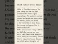 short note on winter season / essay about winter season /points about winter season |#winter