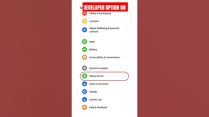 How to enable developer option in realme | Developer option on kaise kare #shorts