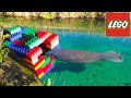 DIY GIANT LEGO FISH TRAP Catches CANAL WHALE!