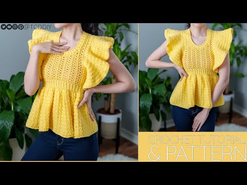 How to Crochet: Peplum Top | Pattern & Tutorial DIY