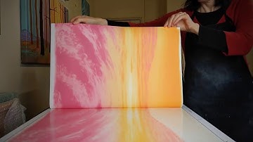 Printing summer sunset monotype / monoprint