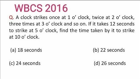 A clock strikes once at 1 o’ clock, twice at 2 o’ clock, three times at 3 o’ clock.        