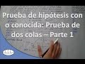 Prueba de hipótesis: Desviación estándar conocida - Prueba dos colas - P1