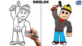 Roblox noobs meet roblox and builderman Magely - Illustrations ART